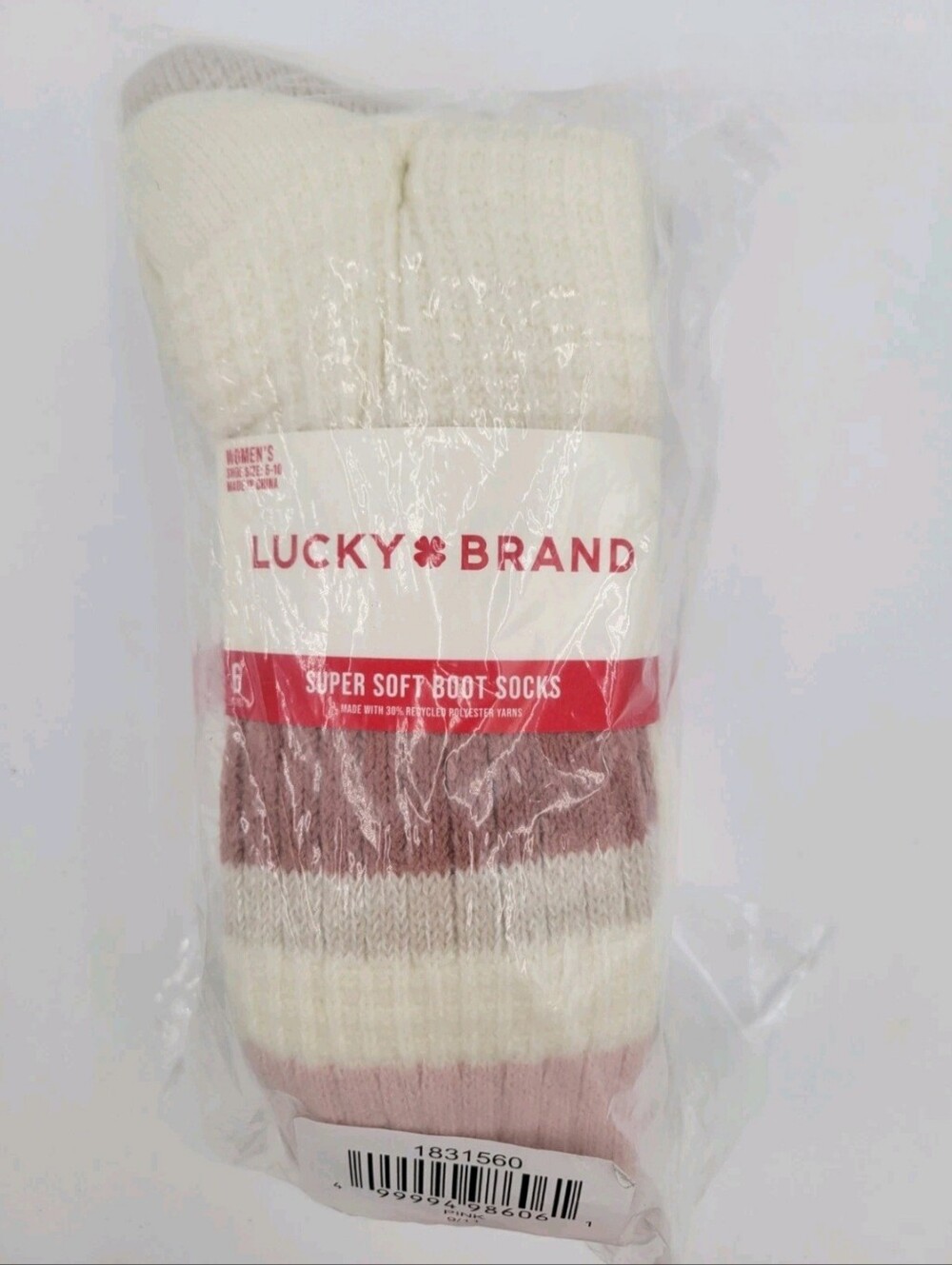 LUCKY BRAND Women's Super Soft Boot Socks (1pk) 6 Pairs Multi color Sz 5-10 NEW